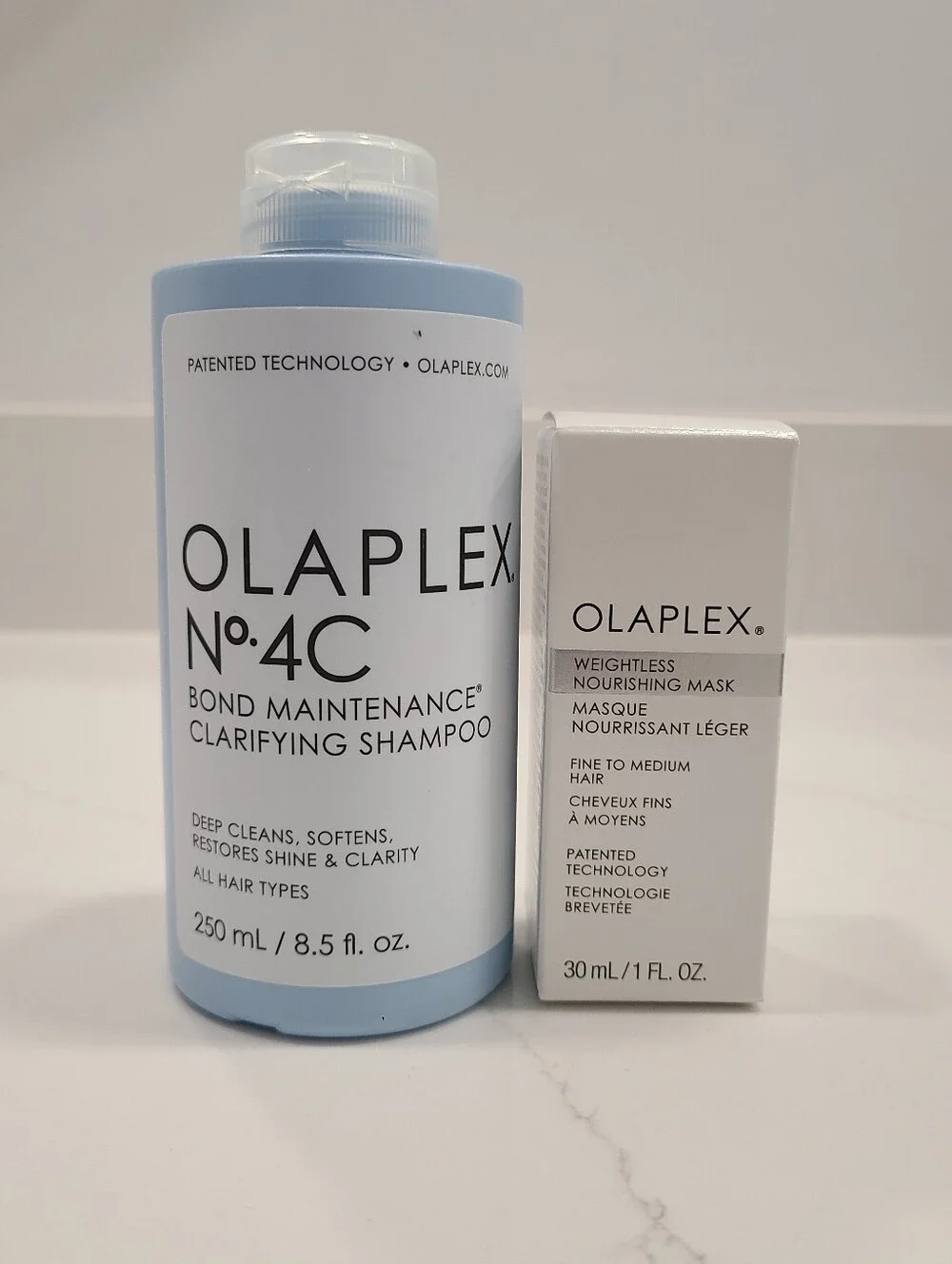 Olaplex Hair Duo: No. 4C Clarifying Shampoo & Weightless Mask Bundle